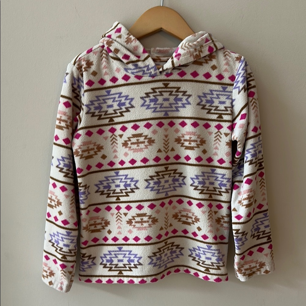 The Children's Place Aztec Patterned Hoodie Girls Size 5/6